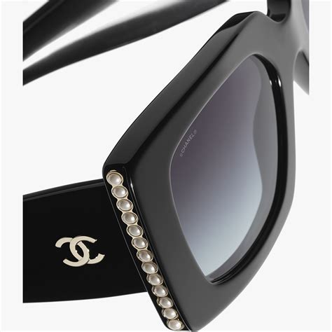 chanel sunglasses with stones on side|CHANEL Sunglasses: Square Sunglasses, titanium — Fashion.